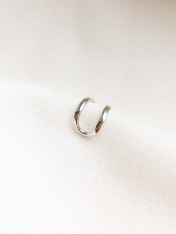 Srebrna nausznica Bubble Ear Cuff