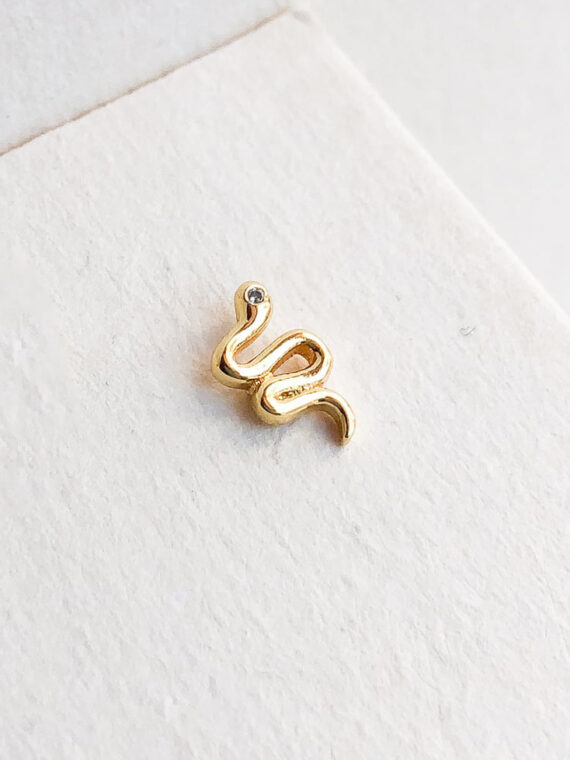 Kolczyk z wężem Golden Snake - 1 szt.