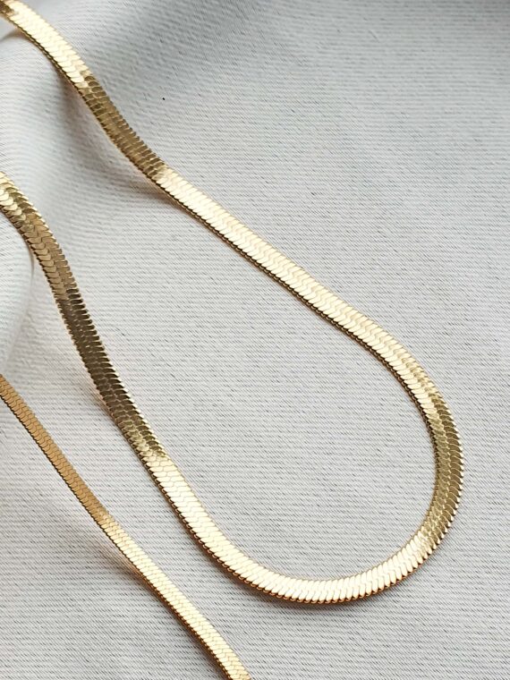 Pozłacany łańcuszek Snake Chain XL