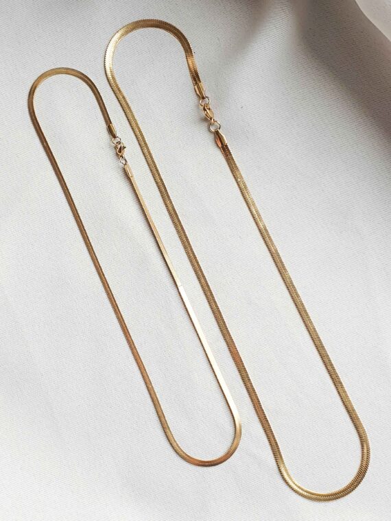 Pozłacany łańcuszek Snake Chain XL