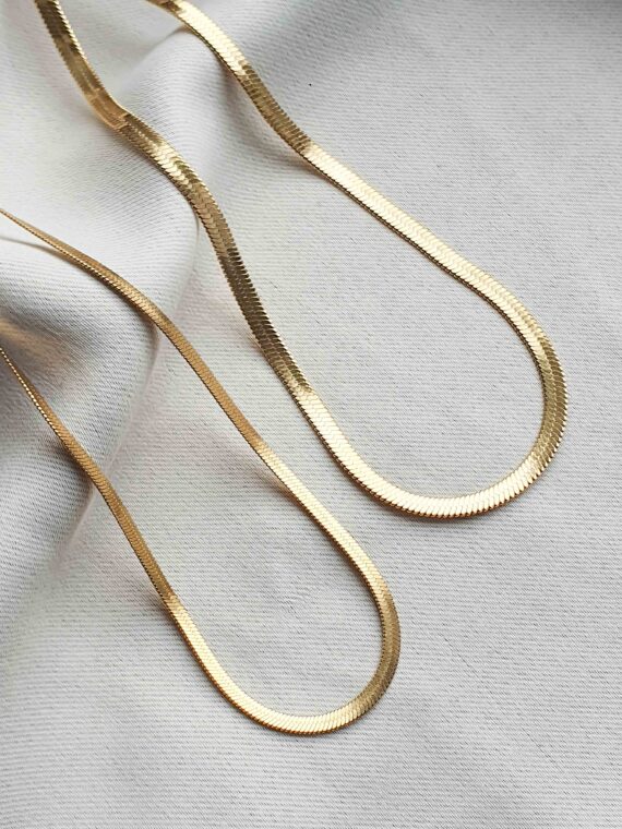 Pozłacany łańcuszek Snake Chain XL